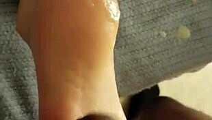 Cumshot Week- Day 4 Not Quite a Cumshot but the Aftermath of One on the Feet of Dirtysocks