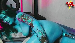 dildo brings sukub to orgasm, then vibrator makes her squirt