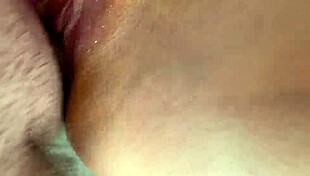 hungry rubbing of stepmom's wet pussy leads to creamy fuck with huge cum load