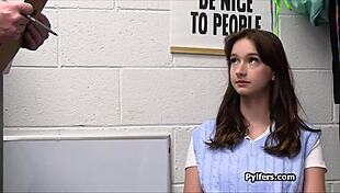 Officer fucks perky suspects pretty mouth