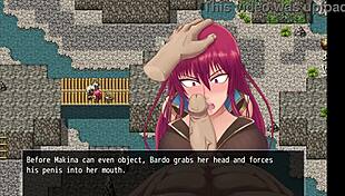 Fallen Makina gets tied up and convinces bandit Bardo with her body.