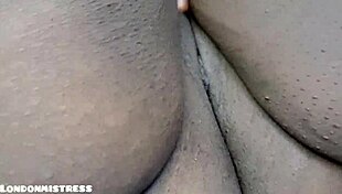 Mature milf masturbates at midnight, touching her big clit outdoors