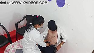 Horny Female Doctor Fucks Patient in Hospital, Tits Bouncing During Full Sex Video