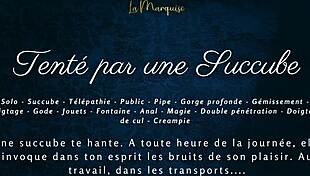 Tenté par une succube french dirty talk public succubus anal