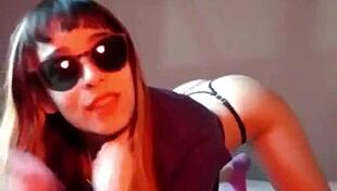 bonneyuwu inserting marbles with condom in wet pussy