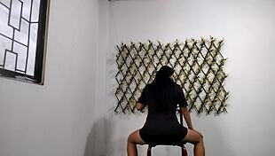 stepmother is opening her big ass close-up for camera.