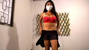 stepmother is opening her big ass close-up for camera.