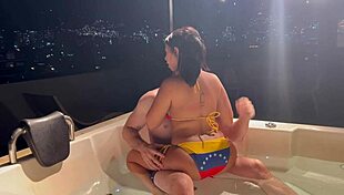 latina hotwife with tan lines cheats on her husband with a big dick white man