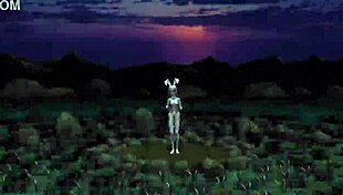 I-I am Megurine Luka, all nude in this bunny costume, my big tits and pussy exposed