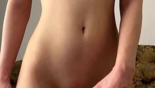 cute teen fingering and fucking a dildo