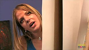 Naked Model Ends Up Getting To Fuck A Blonde Artist On The Desk With Intense Passion