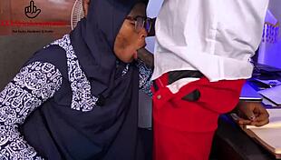 Hornyteacher On Hijab Ask The Hard Cock Black Student To Fuck Her On Her Desk?