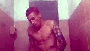 Chubby Married Woman Gives A Sensual Bath To Her Husband In The Bathroom.