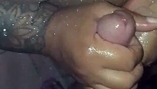 Chubby Married Woman Gives A Sensual Bath To Her Husband In The Bathroom.