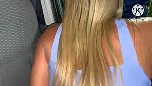 Wife cheats on husband right on the street after the car runs out of gas, and the cuckold even hugs the guy