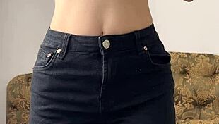 cute teen fingering and fucking a dildo