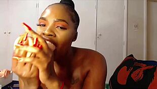 Pussy fucking at home wet, with ebony domination and farting fun