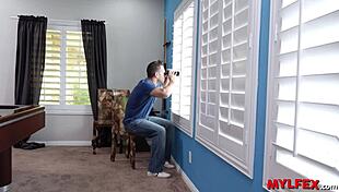 peeping the smoking hot milf neighbour