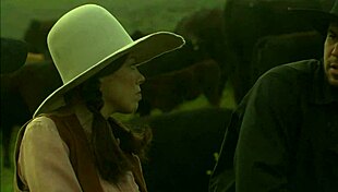 I remember Brooke Ballentyne fucking the hired ranch hand by the fireside outdoors, creampie and all.