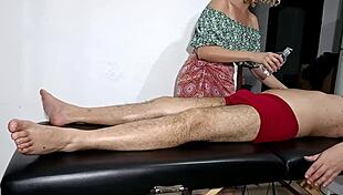 hey, he strips the masseuse naked and gets a blowjob before she rides him 😏