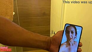 Milf slut calls cuckold husband to watch her threesome