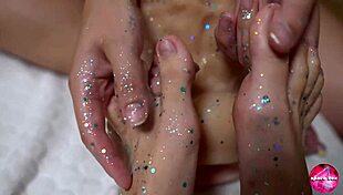 Two Cuties Play With Toys