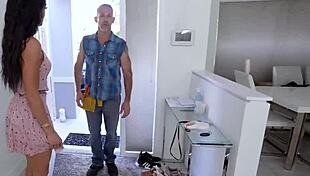 Ebony Wife Fucking Handyman In Front Of Cuck Husband