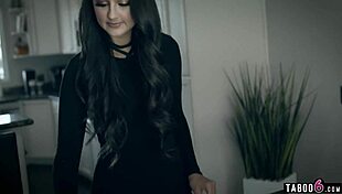 Young woman outsmarts coworker in kitchen after work