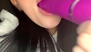 Teen American exchange student indulges in solo masturbation