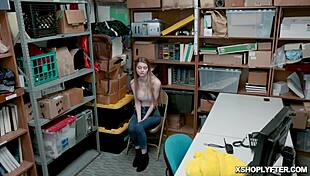 Big Tits Teen Spread on Table Getting Rammed in Office