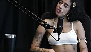 I show off my chest tattoos after talking about my small wins, like fingering asses and giving blowjobs - bibi hourani in sheer red