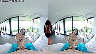 18yr latina teen blasts her first vr porn shoot hard