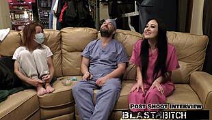 Blaire Celeste Gives Two Blowjobs Before Getting Blasted with Cum