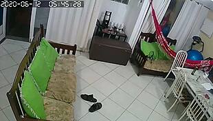 brunette brazilian latina teen shows off her big ass and natural tits