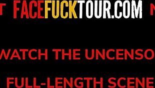 blnde latna slut got roughed up by huge tourist cock... throat n sloppy!