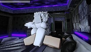 pounding this furry roblox slut's wet holes hard!!