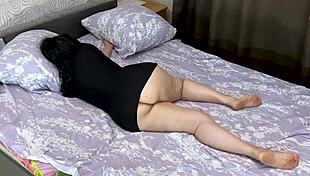 Stepmom gives gentle blowjob then ass to mouth after anal