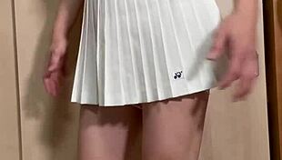 Tennis Club Girl In Embarrassing Underwear And Anal Plug, Nipple Training