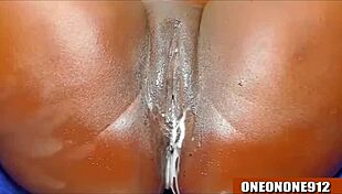 wet pussy can't wait for hard dildo fucking