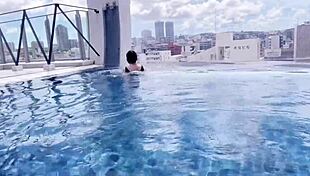 I explore the Okinawa hibiscus nipples during our sleeping fuck