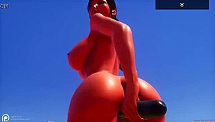 serenia goes wild solo fingering big ass and tits