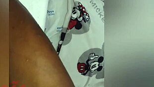 I cum deep inside halloween ebony pussy spreading her wide