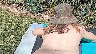 Mature Wife Maturemons Flashes Shaved Pussy Outdoors!