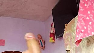 Man, I shot a rich cumshot all alone in my step mother-in-law's room