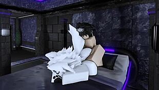 pounding this furry roblox slut's wet holes hard!!