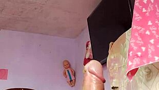 Man, I shot a rich cumshot all alone in my step mother-in-law's room