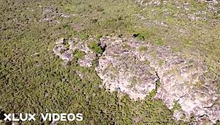 Brazilian Brunette Dora Gets Oral Sex On College Trip Trail In Sheer Red