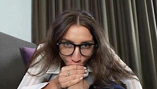 horny stewardess fucks pilot raw in airport hotel quickie