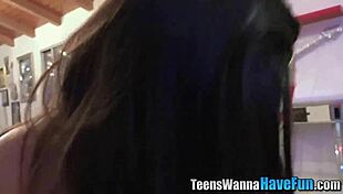 Cosplay teen 18+ receives facial cumshot at reality party