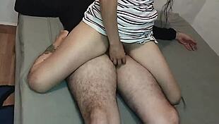 This horny Colombian girl rides my big cock to avenge her husband. Why?